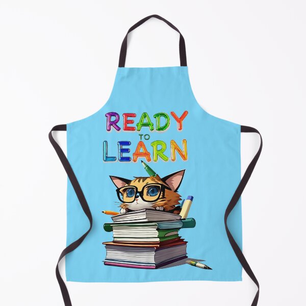 Item preview, Ready to Learn A stack of books with a cute cat sitting on top t-shirt designed and sold by WitMeme.