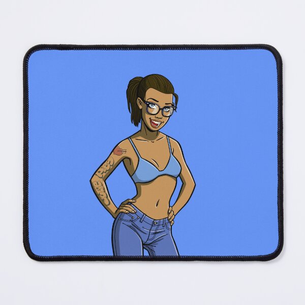 Item preview, CutiePie #207 - Tatooed brunette with glasses designed and sold by CutiePiesArt.