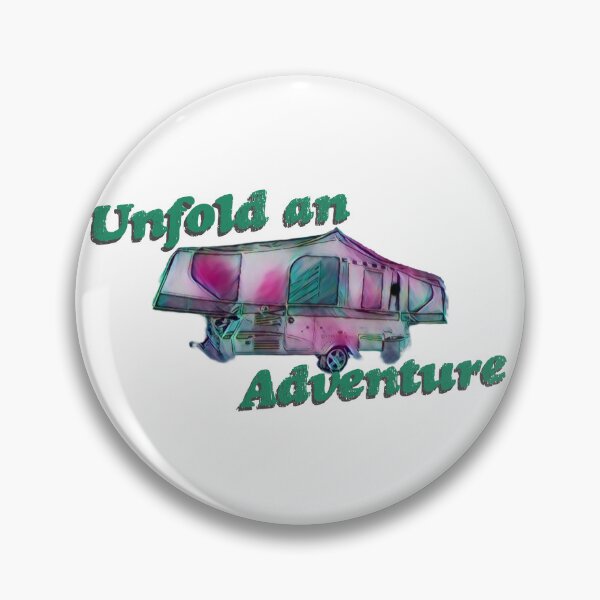 Item preview, Unfold an Adventure Green and Pink Folding Caravan designed and sold by BeccaAelishe.