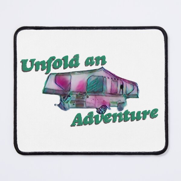 Item preview, Unfold an Adventure Green and Pink Folding Caravan designed and sold by BeccaAelishe.