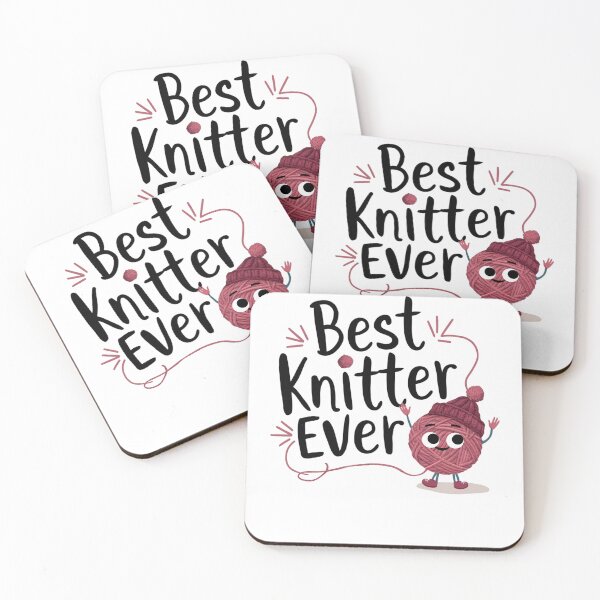 Item preview, Best Knitter Ever Unique Knitting Gift for Yarn Lovers designed and sold by BunBuntheDog-.