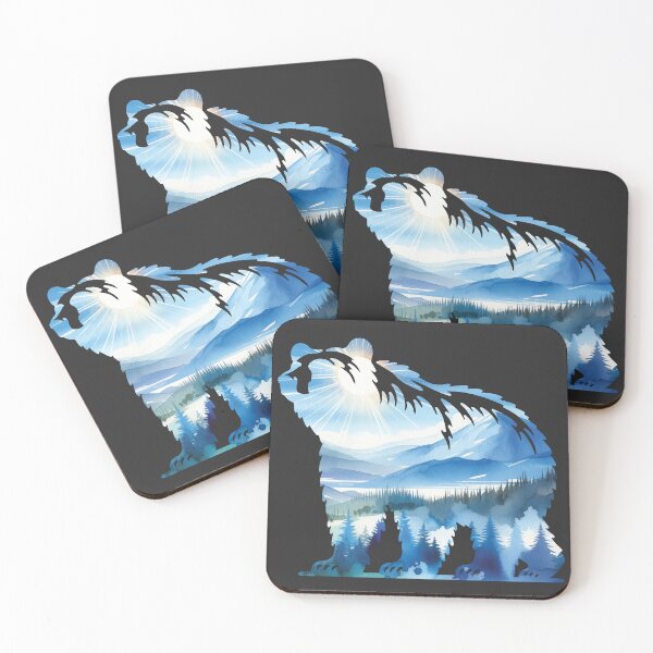 Item preview, Serene Mountain Bear Silhouette designed and sold by ScroggMcGoose.