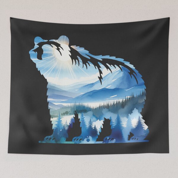 Item preview, Serene Mountain Bear Silhouette designed and sold by ScroggMcGoose.