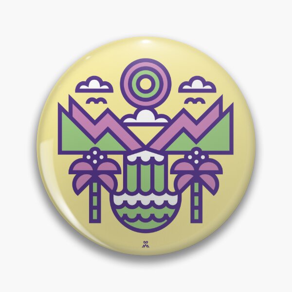 Item preview, Paradise Earth! (Purple, round style) designed and sold by The Majestic Gift.