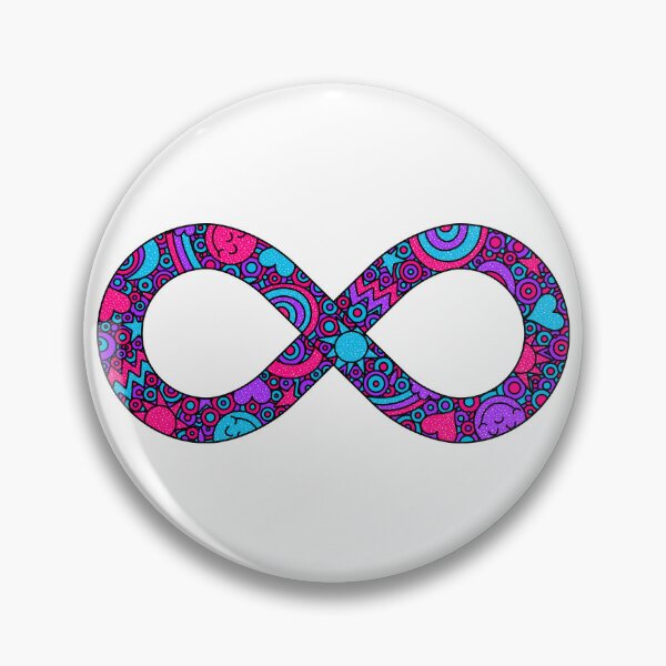 Item preview, Infinity Neurodiverse Doodle Androgyne Pride Flag designed and sold by JoyfulJen.
