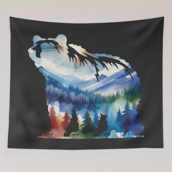 Item preview, Mystic Mountain Bear Silhouette designed and sold by ScroggMcGoose.