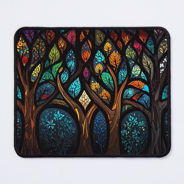Item preview, Colourful Mosaic Stained Glass Tree effect design designed and sold by FocusedArt.