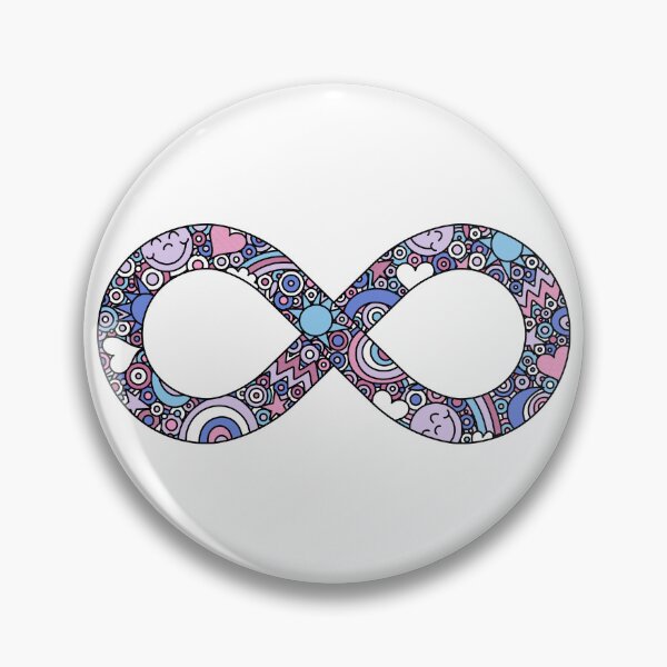Item preview, Infinity Neurodiverse Doodle Bigender Pride Flag designed and sold by JoyfulJen.