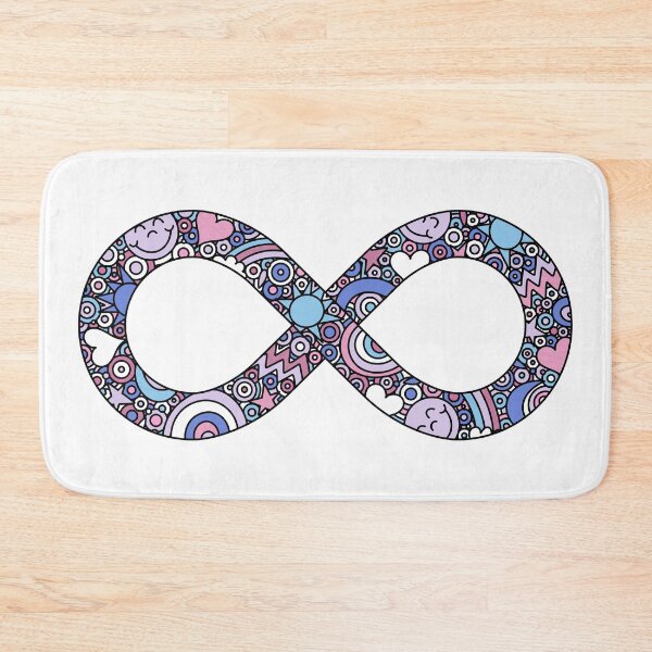 Item preview, Infinity Neurodiverse Doodle Bigender Pride Flag designed and sold by JoyfulJen.