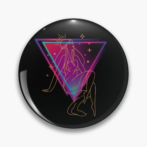 Item preview, Mystical golden woman in dark triangle  designed and sold by MarigoldandLily.