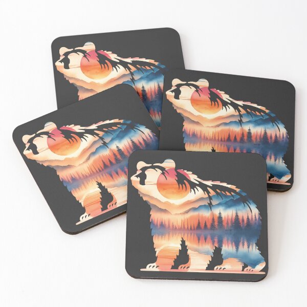Item preview, Sunset Mountain Bear Silhouette designed and sold by ScroggMcGoose.