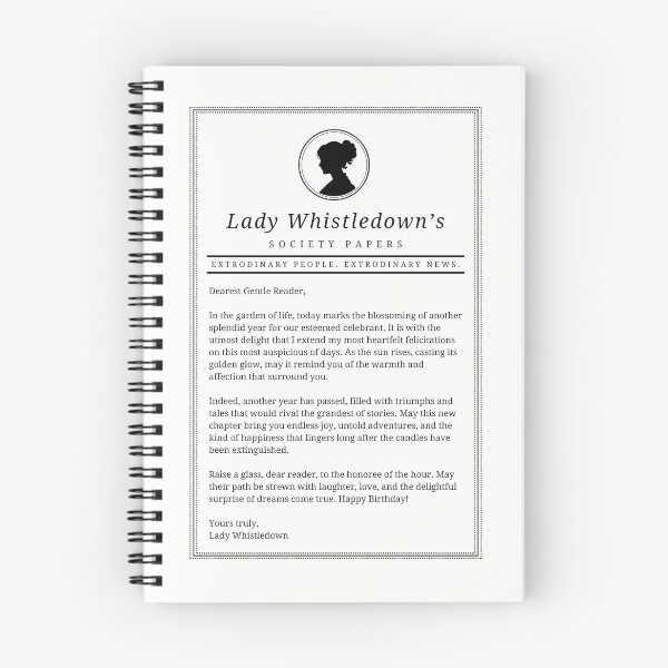 Item preview, Lady Whistledown Society Paper Bridgerton inspired Birthday Card designed and sold by tziggles.