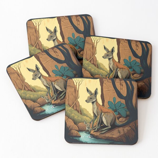 Item preview, "Kangaroo Bliss in the Valley" designed and sold by Art-Vortex-fr.