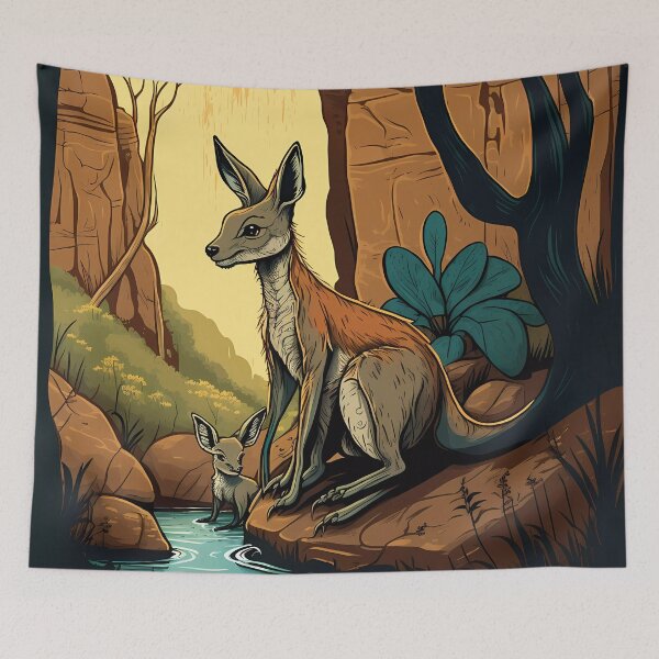 Item preview, "Kangaroo Bliss in the Valley" designed and sold by Art-Vortex-fr.