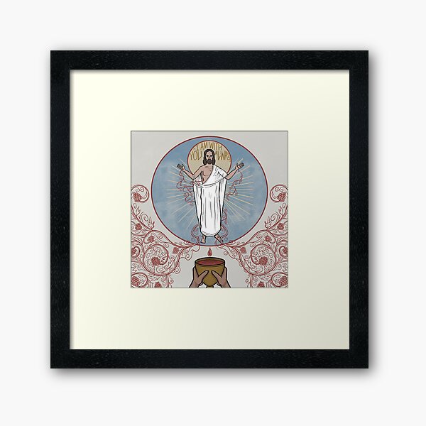 Vista previa del artículo con la obra «Ascensión de Jesús - "Yo estoy con vosotros siempre" », diseñado y vendido por LansingCreative.