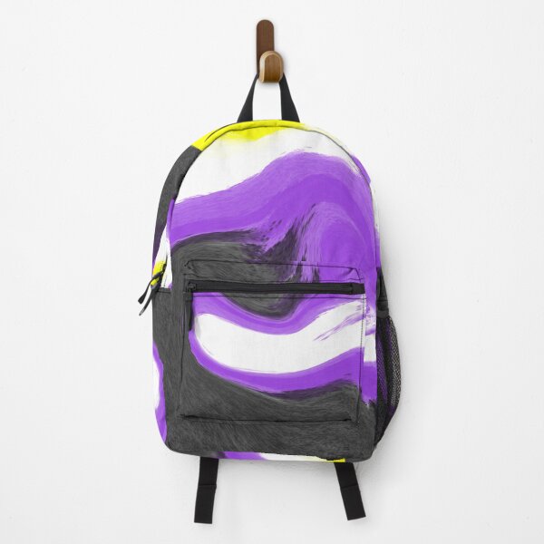 Item preview, Nonbinary Flag abstract liquid swirl pattern  designed and sold by Quacktails.