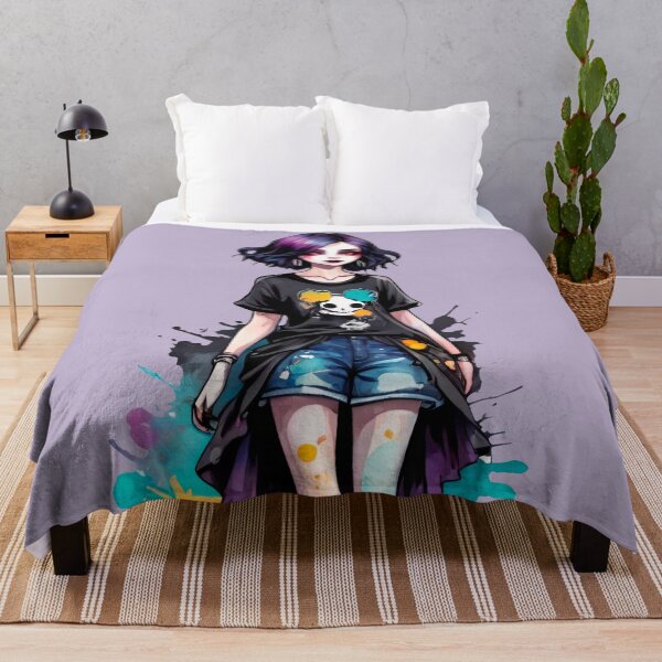 Item preview, Watercolor Artist Goth Girl Illustration designed and sold by MadnessEnvelope.