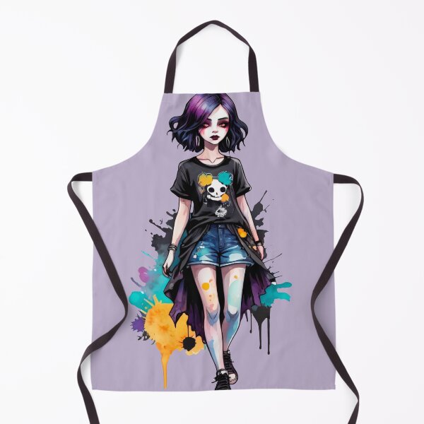 Item preview, Watercolor Artist Goth Girl Illustration designed and sold by MadnessEnvelope.