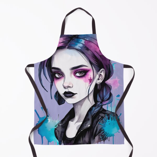 Aperçu de l'œuvre Artsy Goth Girl Portrait Aquarelle Peinture créée et vendue par MadnessEnvelope.
