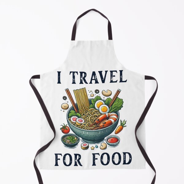 Item preview, Vintage I Travel for Food - Culinary Adventures and Minimalist Ramen Design designed and sold by pod24.