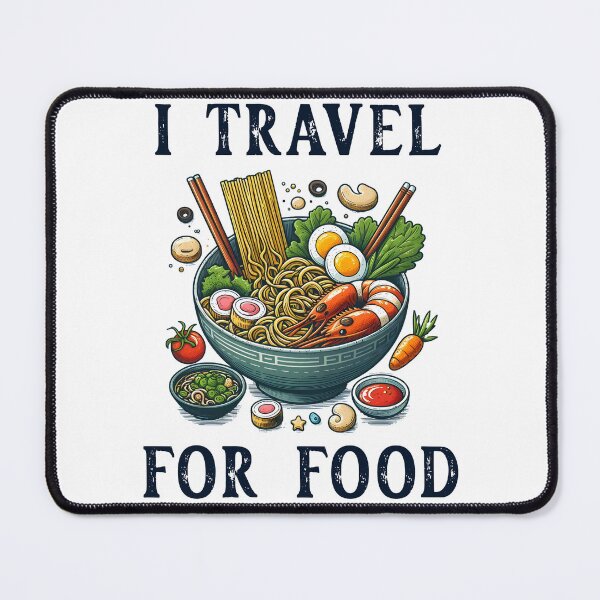Item preview, Vintage I Travel for Food - Culinary Adventures and Minimalist Ramen Design designed and sold by pod24.