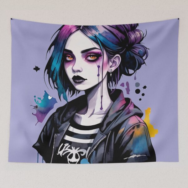 Item preview, Painter Girl - Watercolor Alt Girl Style designed and sold by MadnessEnvelope.