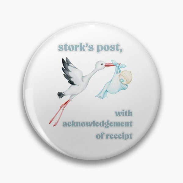 Item preview, Stork's post, with acknowledgement of receipt designed and sold by KolbaVison.