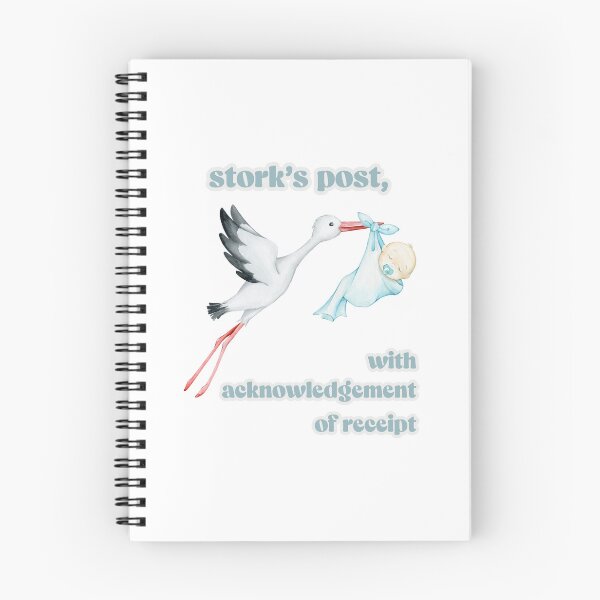 Item preview, Stork's post, with acknowledgement of receipt designed and sold by KolbaVison.