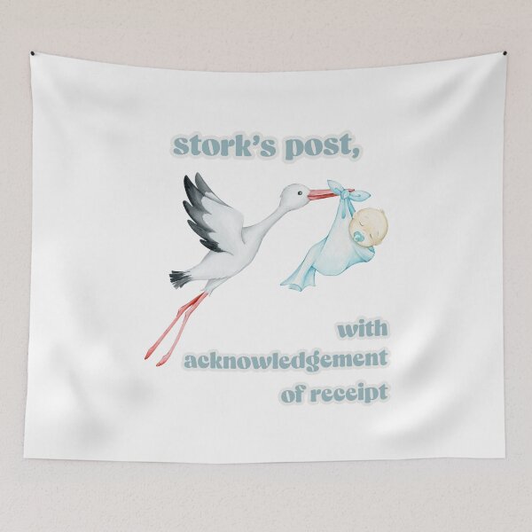 Item preview, Stork's post, with acknowledgement of receipt designed and sold by KolbaVison.