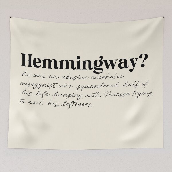 Item preview, Hemmingway? Quote from 10 Things I Hate About You Sticker designed and sold by bycassidydesign.