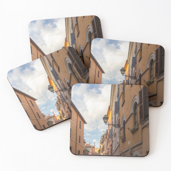 Item preview, Houses perspective in Trastevere Rome Italy Sunset Sky clouds  designed and sold by Long Exposure.