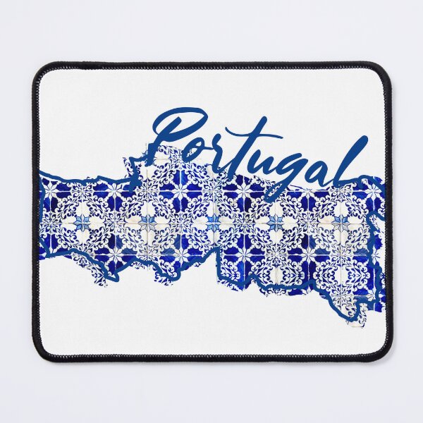 Item preview, Portugal map with blue tiles designed and sold by hateeyes.