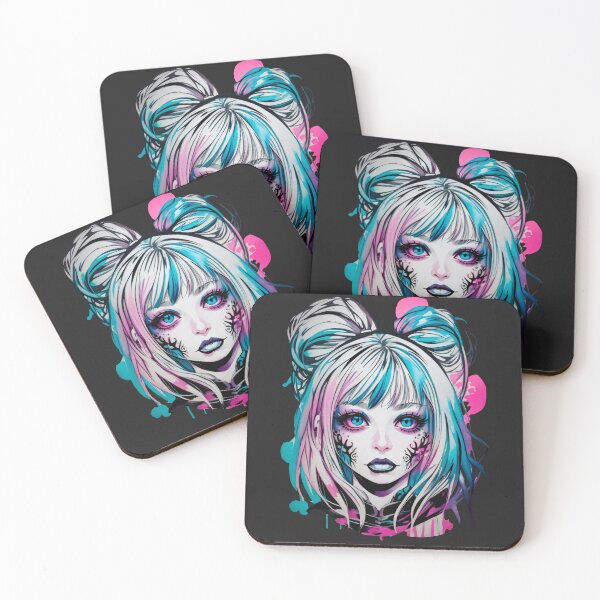 Item preview, Watercolor Alt Girl Portrait designed and sold by MadnessEnvelope.