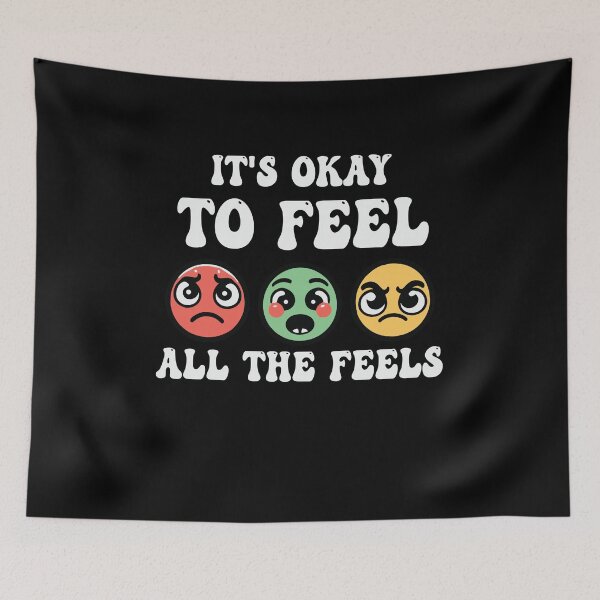 Item preview, It's Okay To Feel All The Feels, ABA Therapist, Speech Therapy, BCBA, Mental Health, RBT, AAC designed and sold by behindthefacts.