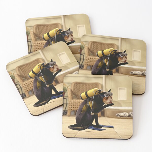 Item preview, Scuba Diver Cat designed and sold by MorningFive.