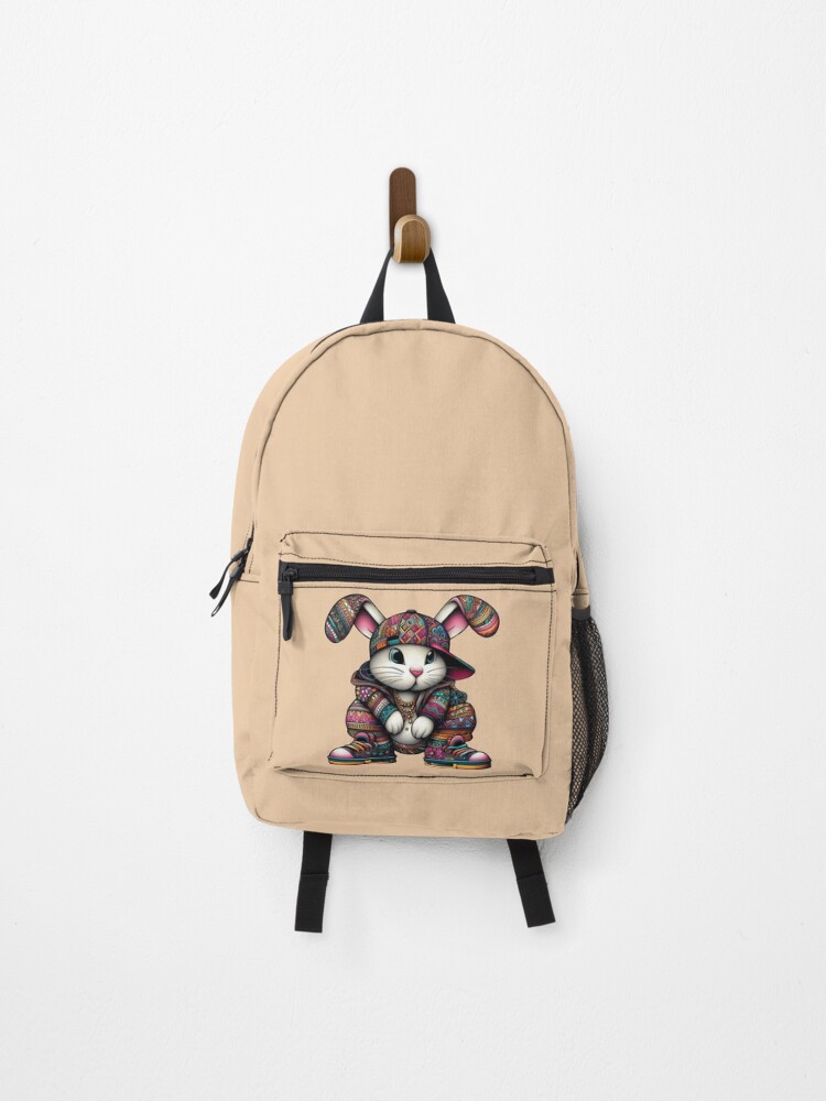 Thumbnail 1 of 3, Backpack, Hip Hop Rabbit designed and sold by FineArtsPro.
