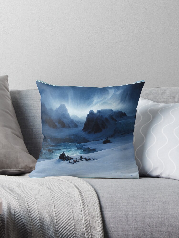 Magdalena Bay by François-Auguste Biard - Old Masters Decorative Art Print Throw Pillow
