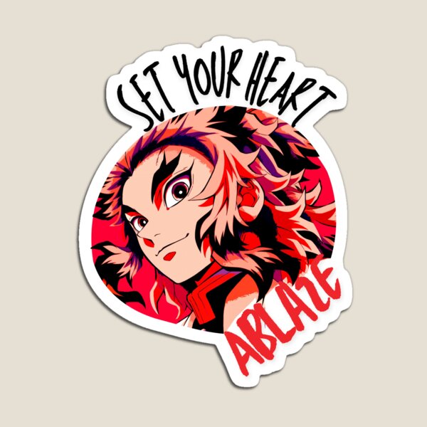 Aperçu de l'œuvre Mettez votre cœur en feu Citation d'anime créée et vendue par SakuraShores.