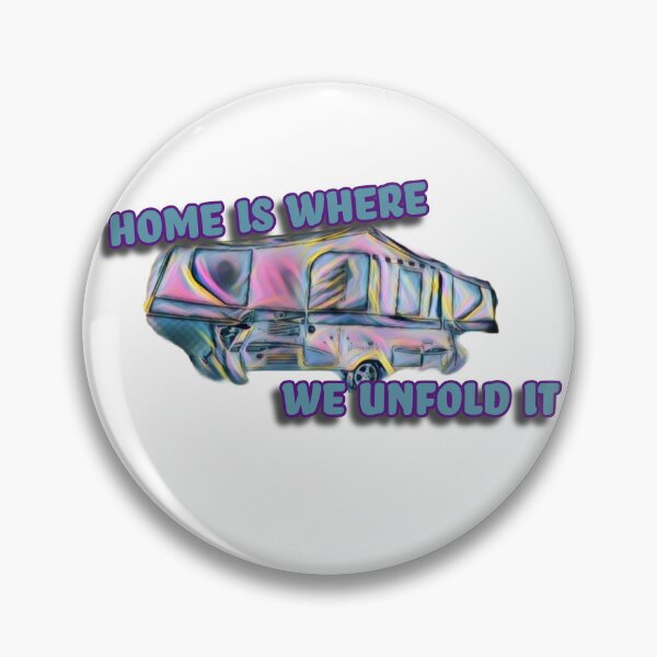 Item preview, Home is Where We Unfold it Neon Folding Caravan designed and sold by BeccaAelishe.