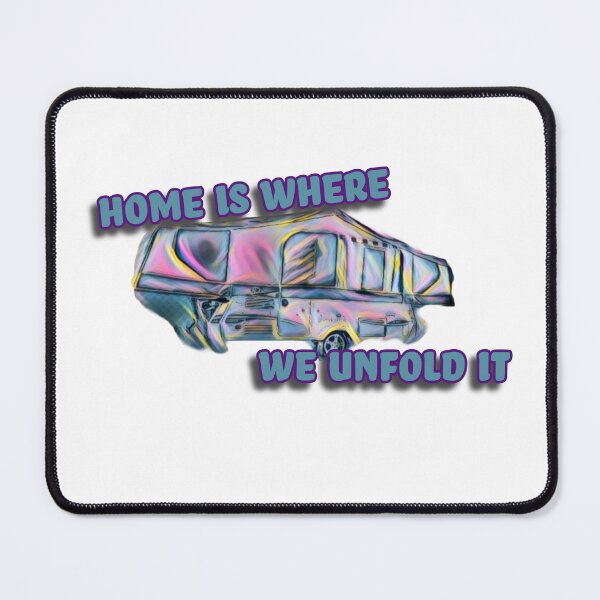 Item preview, Home is Where We Unfold it Neon Folding Caravan designed and sold by BeccaAelishe.