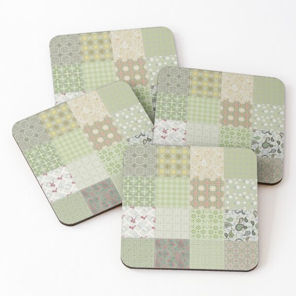 Item preview, Earthy Green Paisley Floral Patchwork Quilt Cottagecore Style designed and sold by CheriesArt.
