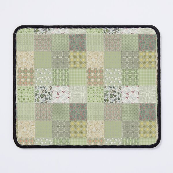 Item preview, Earthy Green Paisley Floral Patchwork Quilt Cottagecore Style designed and sold by CheriesArt.