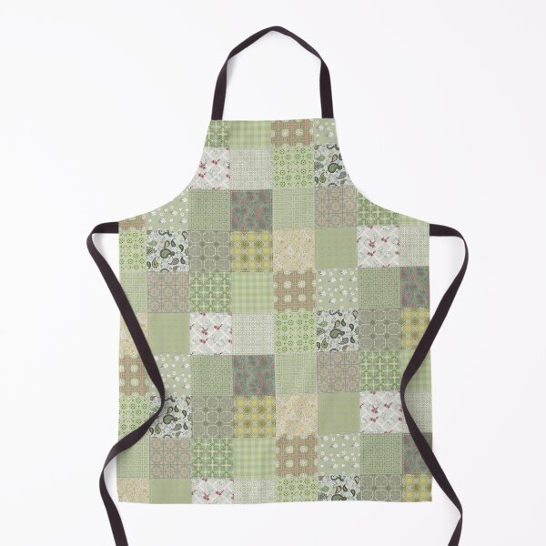Item preview, Earthy Green Paisley Floral Patchwork Quilt Cottagecore Style designed and sold by CheriesArt.