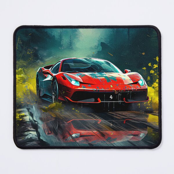 Item preview, Red Ferrari 458 In Wet Forest Road designed and sold by RevUpDesign.