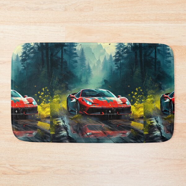 Item preview, Red Ferrari 458 In Wet Forest Road designed and sold by RevUpDesign.