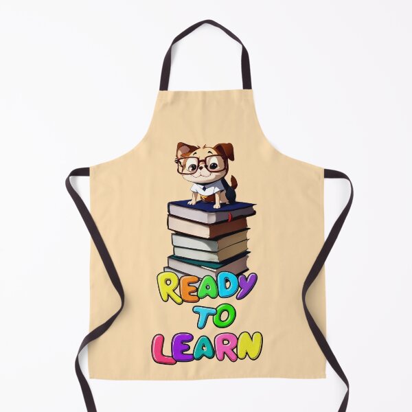 Item preview, Ready to Learn A stack of books with a cute dog sitting on top t-shirt designed and sold by WitMeme.