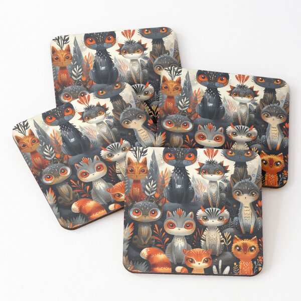 Item preview, Fanciful Forest Inhabitants designed and sold by Retro Type.