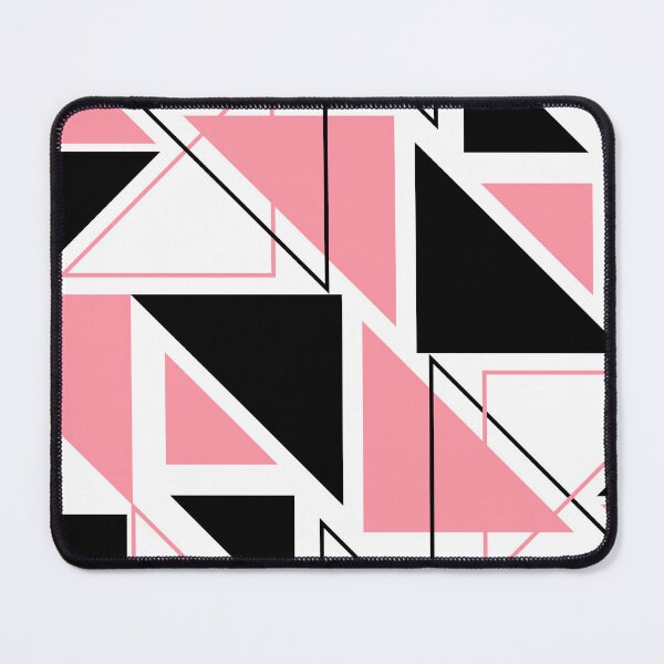 Item preview, Chic Geometric Harmony: Black & Pink Triangle designed and sold by Lessonsprint.