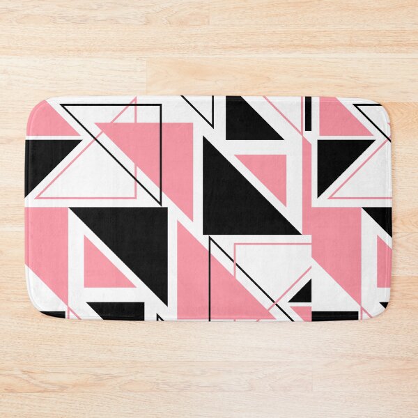 Item preview, Chic Geometric Harmony: Black & Pink Triangle designed and sold by Lessonsprint.