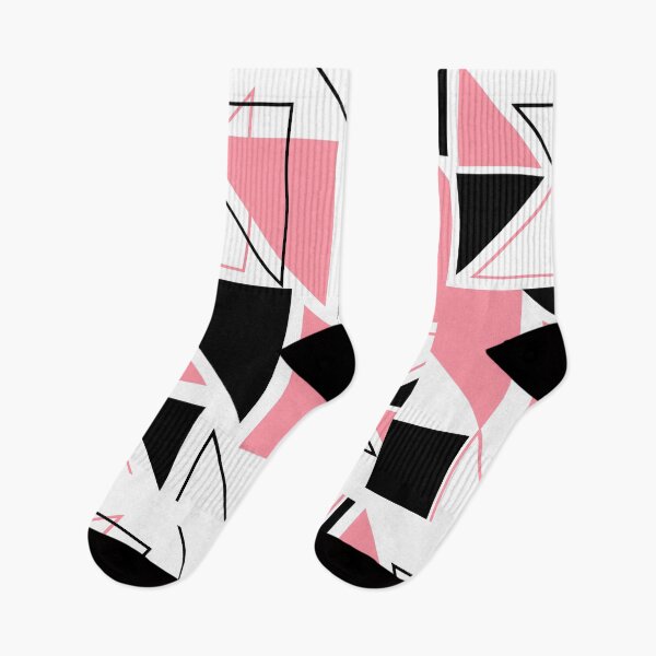 Item preview, Chic Geometric Harmony: Black & Pink Triangle designed and sold by Lessonsprint.